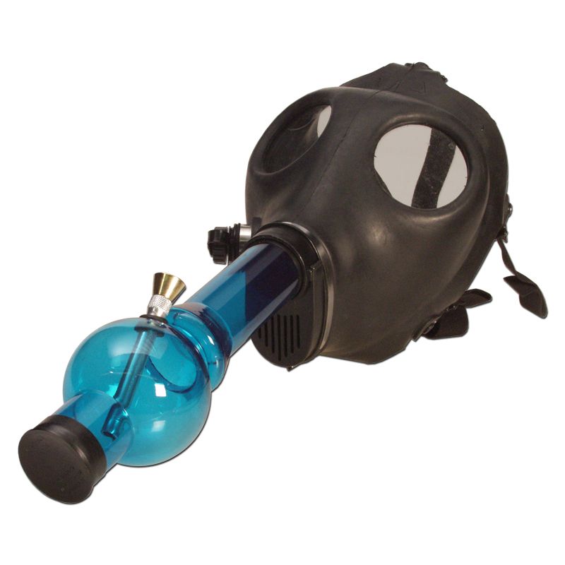 Gas Mask Water Pipe - Sealed Acrylic Water Pipe - Various Colors