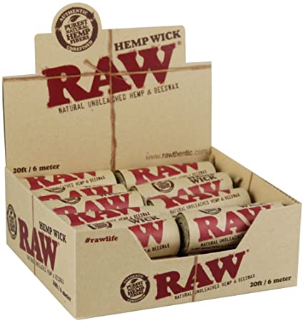 Amazon.com: 20PC Display - Raw Natural Hemp Wick Rolls - 20ft