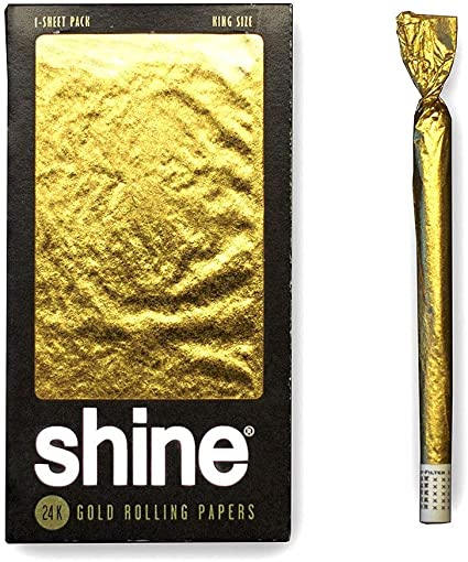 Amazon.com: Shine Shine 24k Gold Rolling Papers King Size 1 Sheet