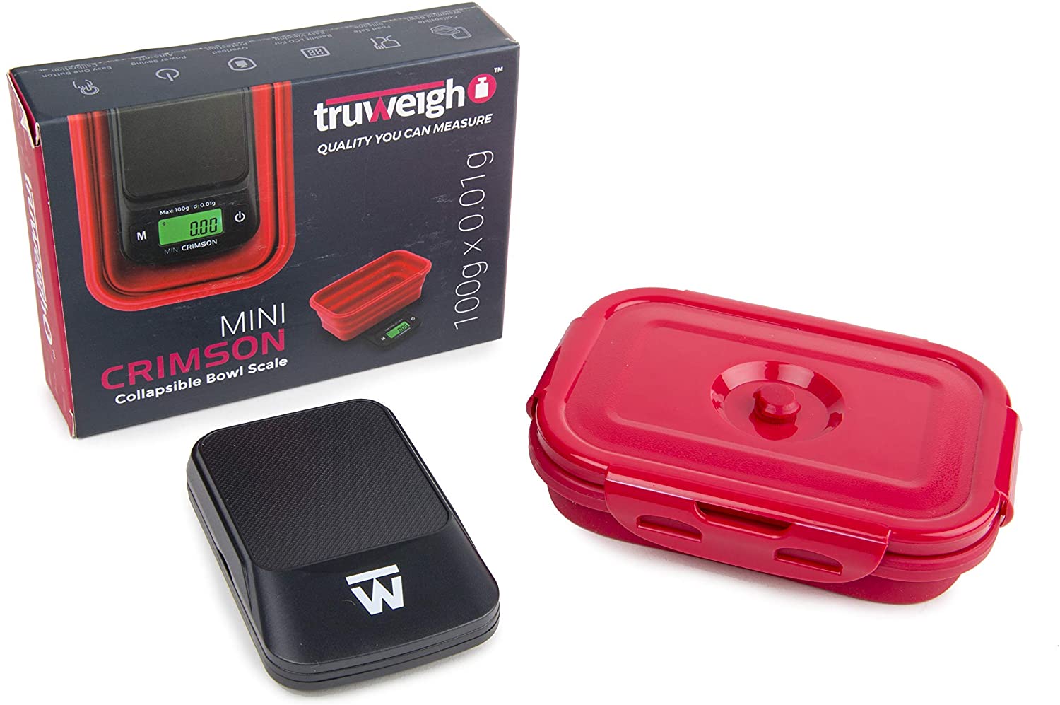 Amazon.com: Truweigh MINI CRIMSON Digital Scale With Collapsible