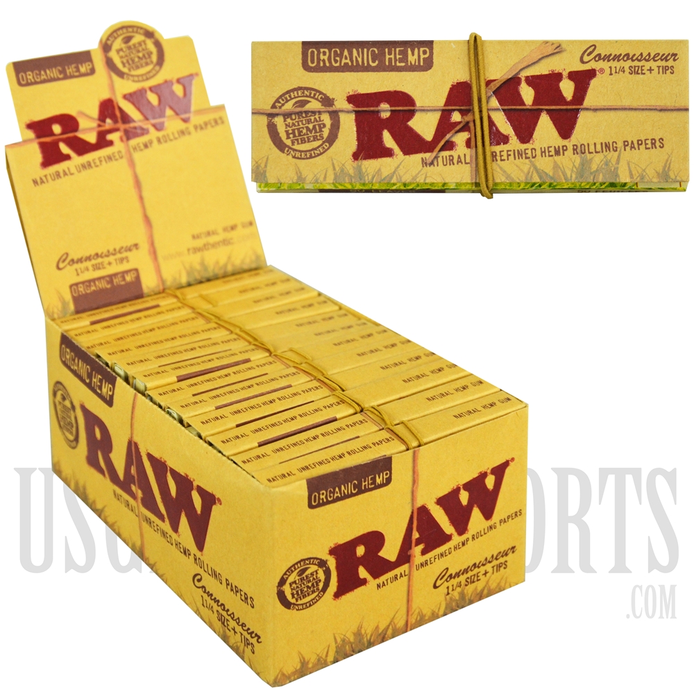 CP105 RAW Organic Hemp Connoisseur 1 1/4 Papers + Tips. wholesale