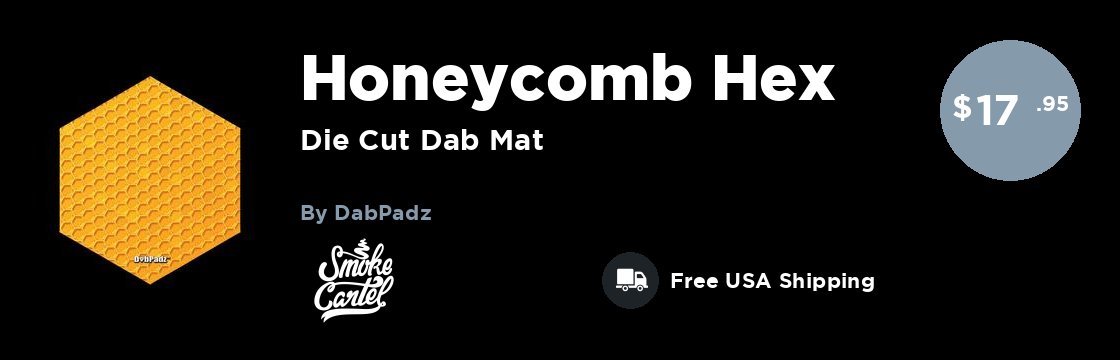 DabPadz "Honeycomb Hex" Die Cut Dab Mat