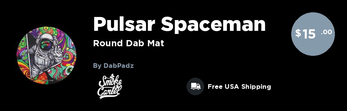 DabPadz "Pulsar Spaceman" Round Dab Mat
