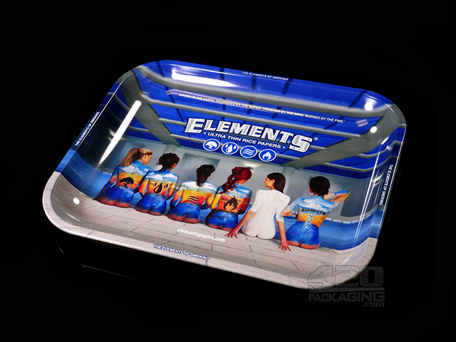 Elements Collectors Edition Painted Girls Large Metal Rolling Tray