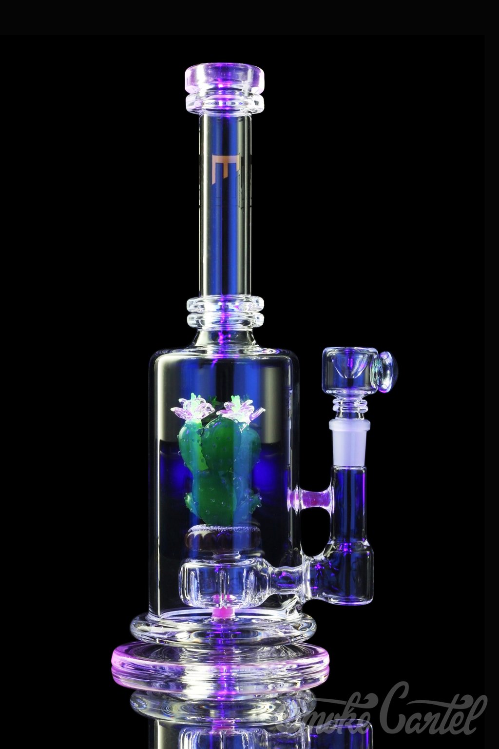 Empire Glassworks "Bioluminescent Cactus" UV Reactive Water Pipe