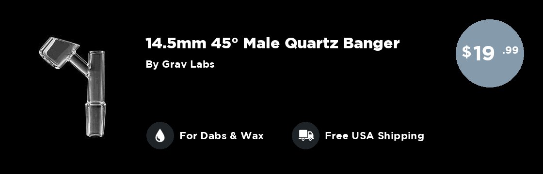 Grav Labs 14mm 45° Male Quartz Banger | Quartz Nails