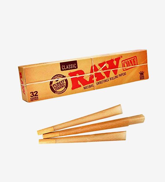 Raw Classic Natural Unrefined King Size Pre-Rolled Rolling Paper