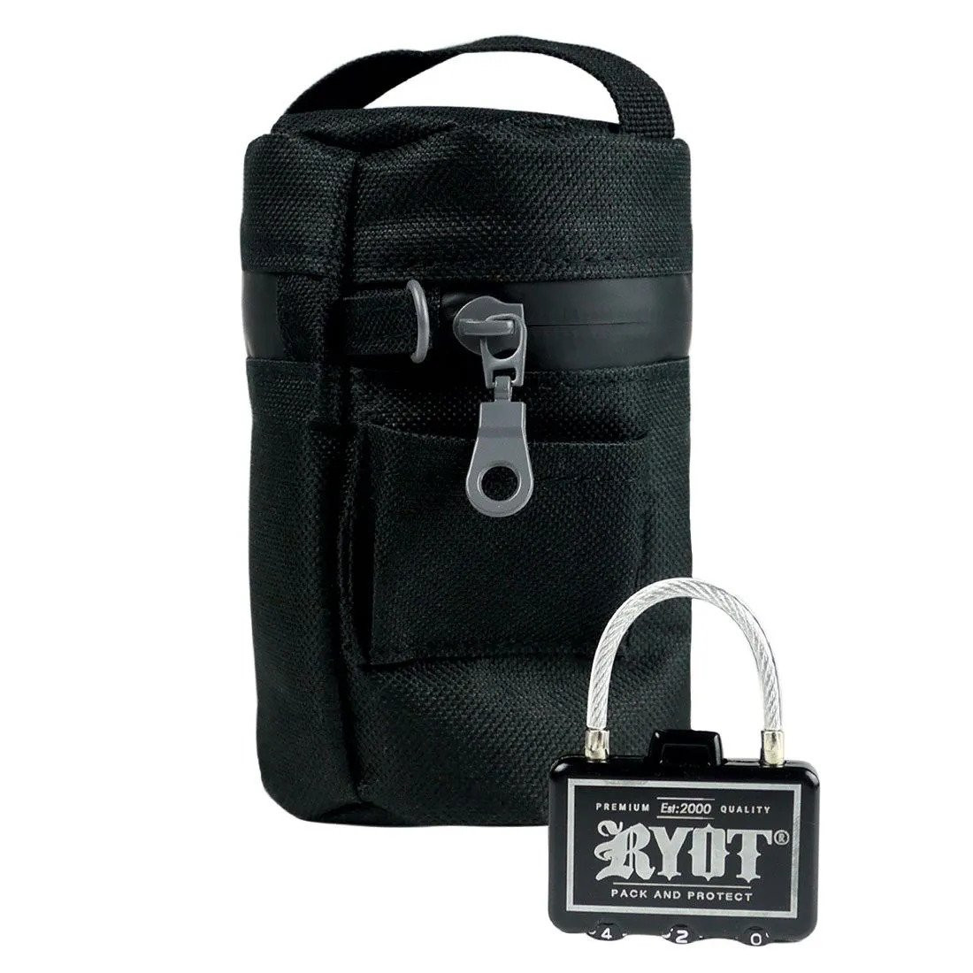 RYOT® Jar Cooler Bag in Black with RYOT Lock - Cannabis