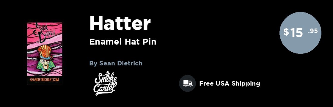 Sean Dietrich "Hatter" Enamel Hat Pin