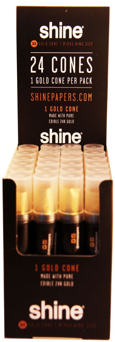 Shine 24K Gold Cone Paper Midas King Size