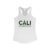 CaliConnected Women’s Slim Fit White Racerback Tank