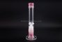 HVY Glass Straight Colored Coil Bong – Pink