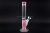 HVY Glass Straight Colored Coil Bong – Pink