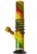 Twisted Sisters – 12″ Rasta Colored Straight Tube Bong